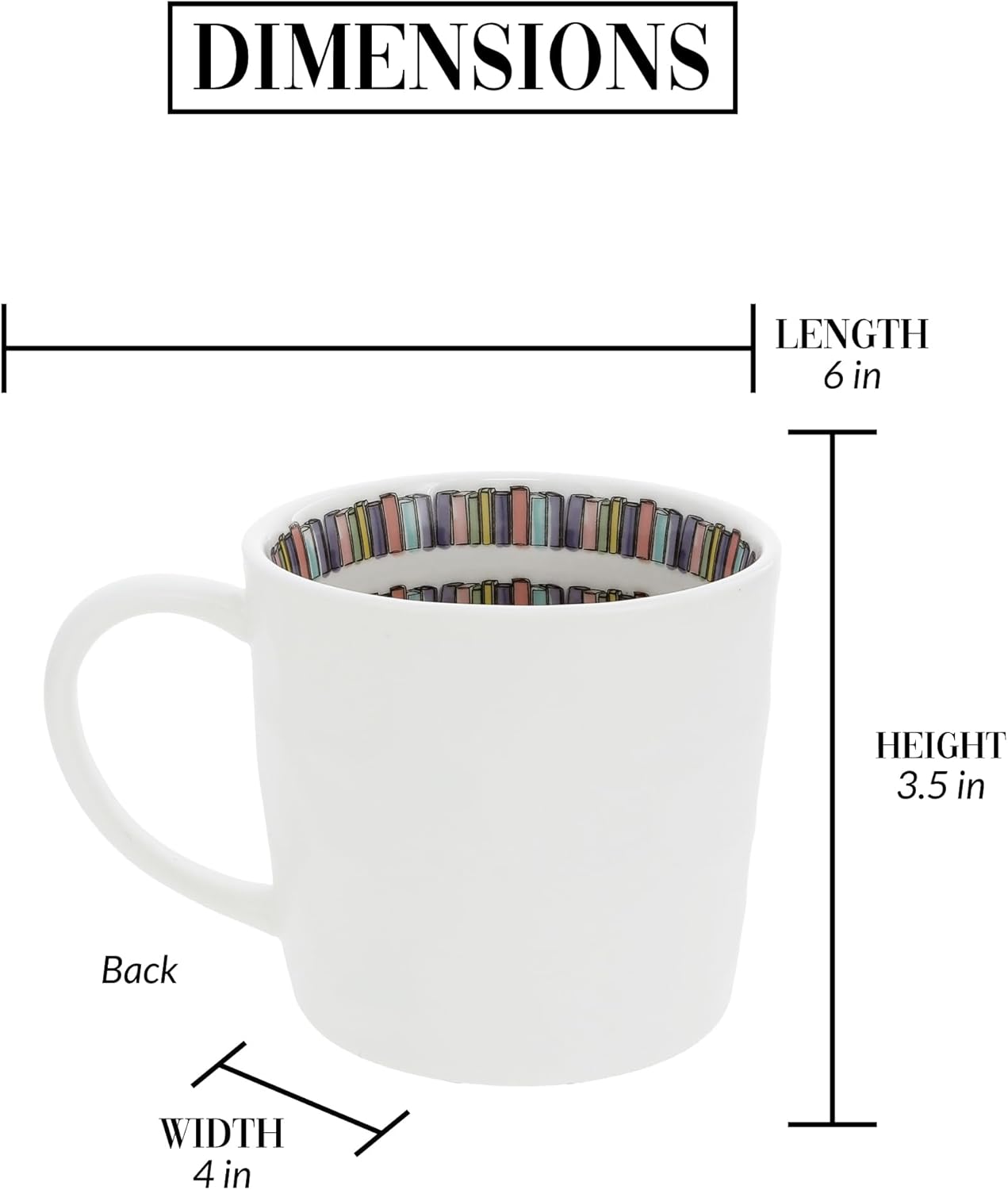 Pavilion Gift Company - Book Lovers - 16 oz Book Reading Coffee Tea Cup Mug Drinkware