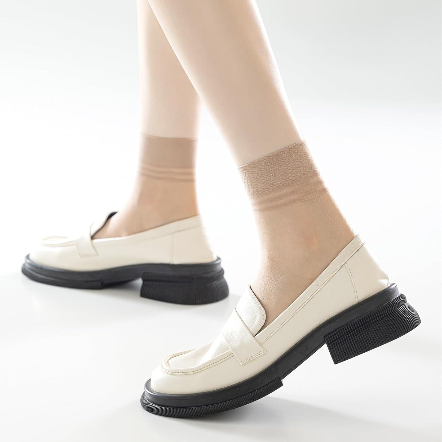 20 Pairs Women's Ankle Sheer Nylon Socks Summer Thin Soft Tight Hosiery Reinforced Toe Stylish Socks