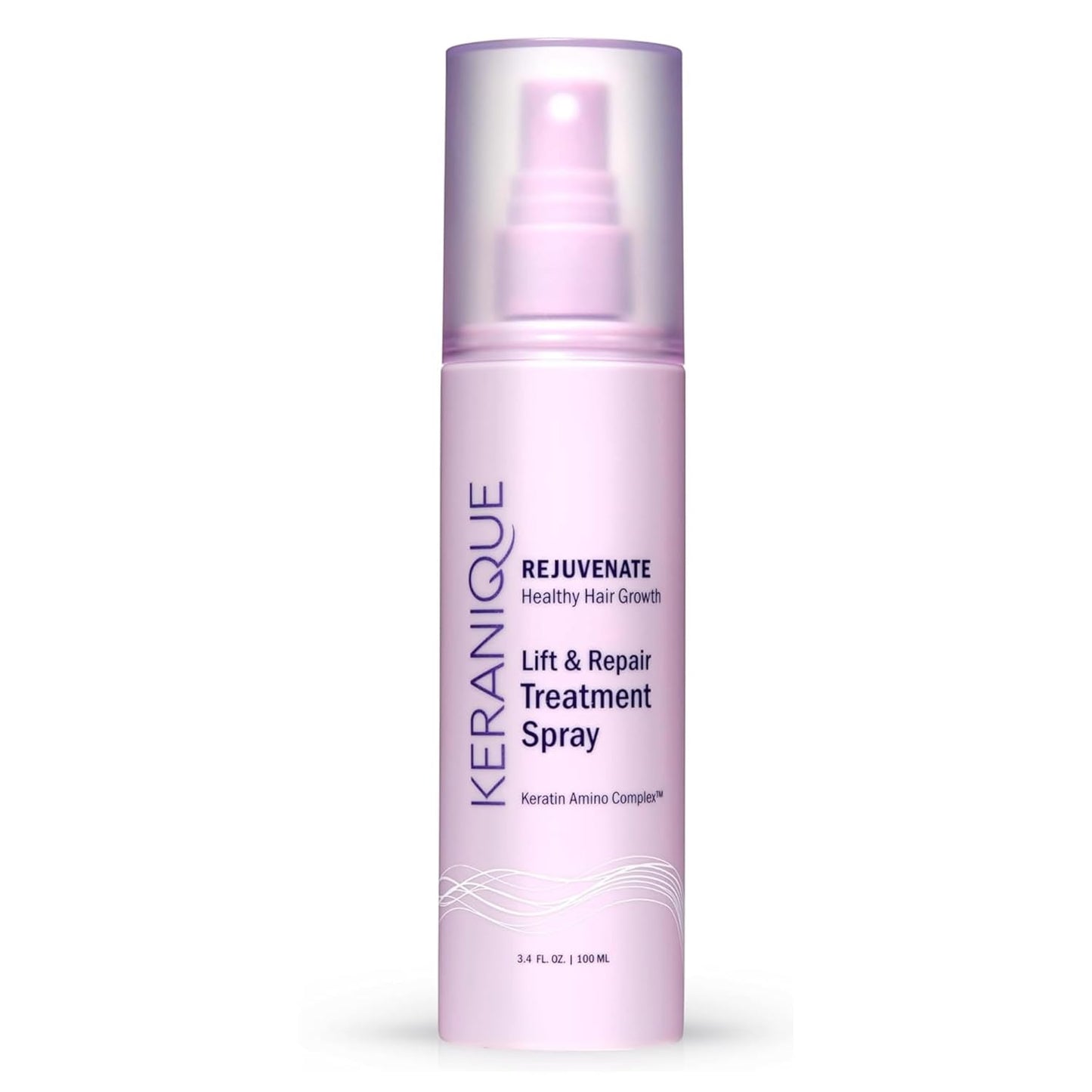 Keranique Lift & Repair Treatment Spray with Keratin Amino Complex™, Keratin Hair Treatment for Instant Volume & Body, Split End Repair, Heat Protectant, Sulfate, Dye & Paraben Free, 2X3.4 Fl Oz