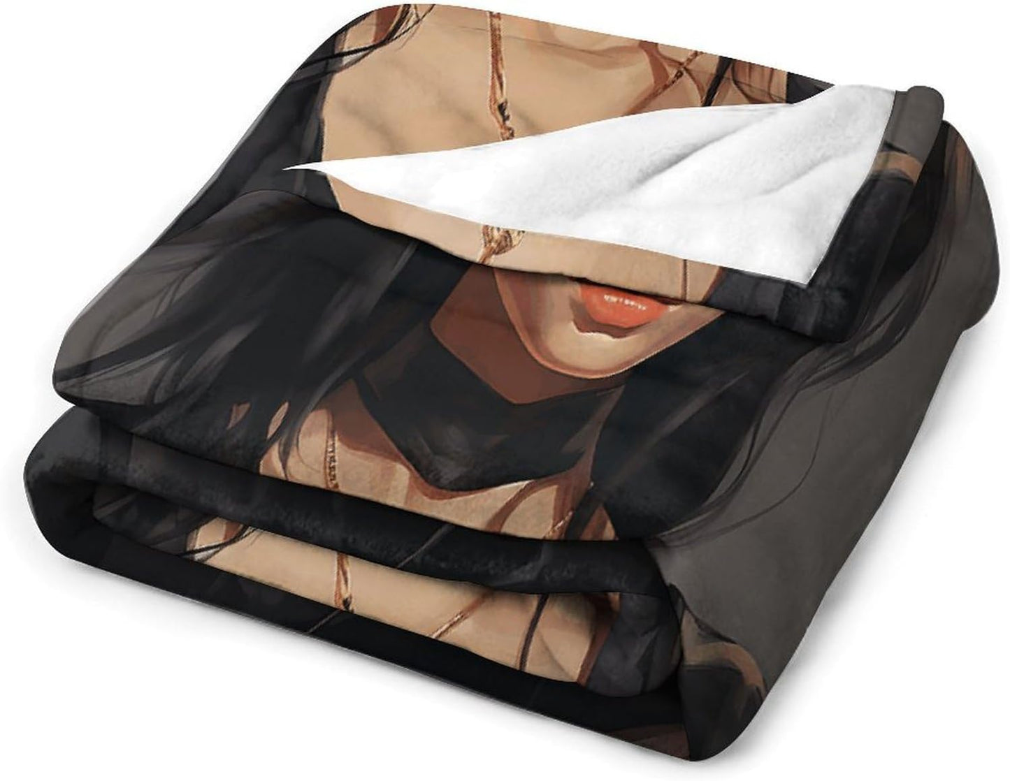 Character in Black Dress Throw Blanket for Couch Super Soft Warm Lightweight Throw Blankets Cozy Flannel Bed Blanket Cute Decorative Blankets for All Seasons Home Decor Gift 50"*60"（130 * 150cm）