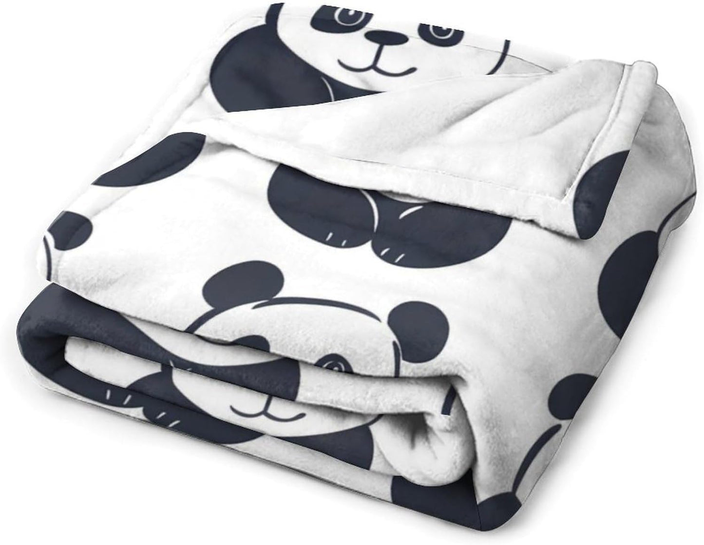 Panda Throw Blanket for Couch Bed Plush Cozy Fuzzy Flannel Blanket for All Season 60"x80"