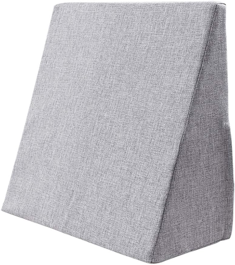 Bed Wedge Pillow Strengthening Sponge for Beds Layers Daybeds Removable and Washable Cover Perfect for Sleeping Or Reading Leg Elevation Back Support 20 Colors (Gray 50x45x20cm)
