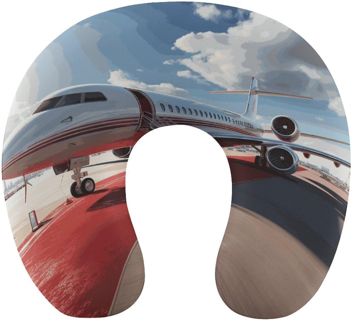 Red Carpet Airplane Neck Pillow Memory Foam U Shaped Pillows Portable Pillows for Shoulder Travel Head Support Pillow with Concealed Zipper for Airplane Car Home Office