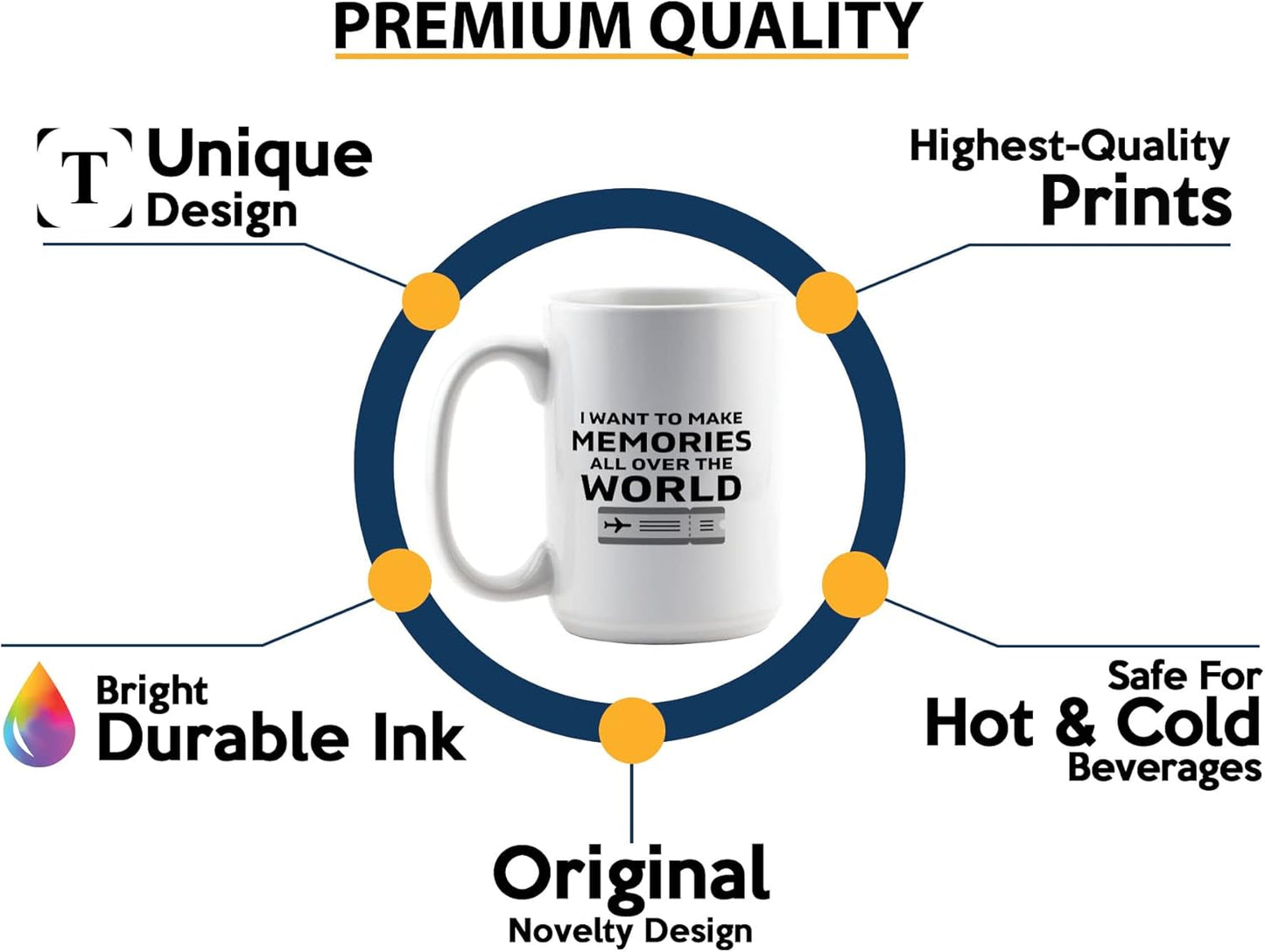 Journalist Coffee Mug 15oz White -All Over the World - Reading Lover Book Club Gift Author Appreciation Writer Journalism Novelist Scriptwriter