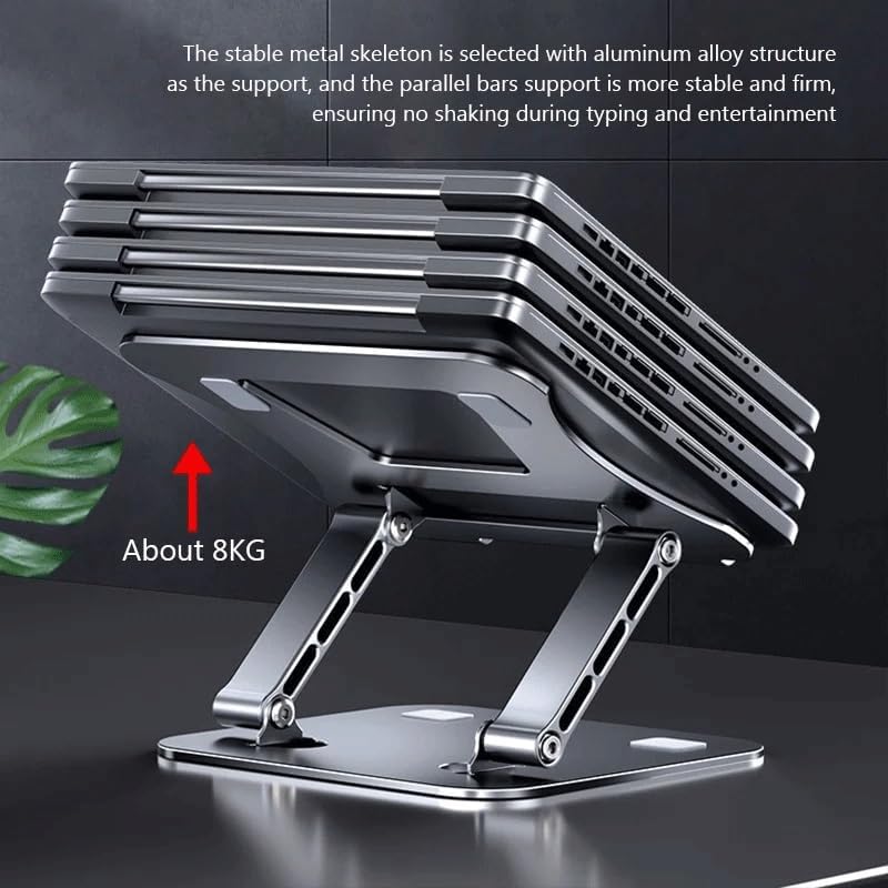 Laptop Stand Aluminum Alloy Foldable Portable Laptop with Suitable for