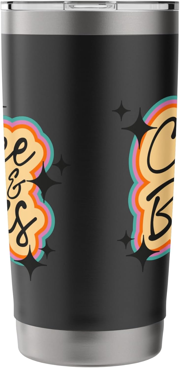 Coffee & Books Retro Aesthetic Reading Lover Design Stainless Steel Insulated Tumbler