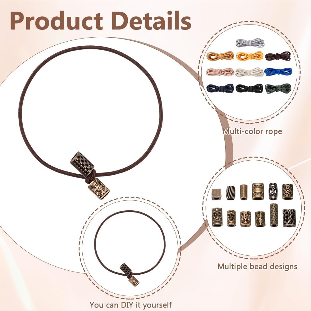 WEBEEDY 11 Yards Elastic Straps for Notebook, 10 Colors Elastic Rubber Cords with 26 Alloy Decorative Beads for DIY Bookmark Making and Standard Journal Connection Strap Replacements