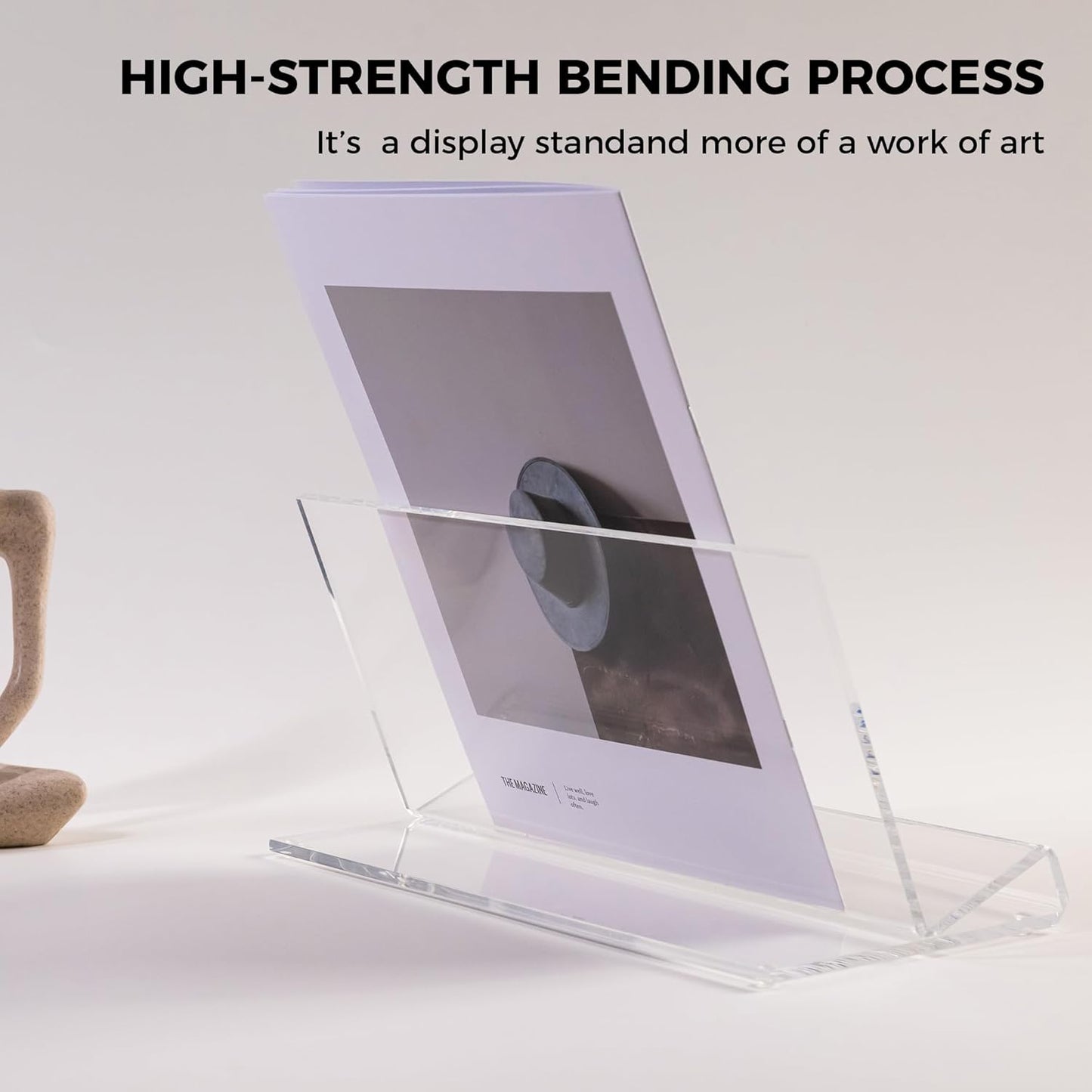 Acrylic Display Easel with 2.5'' Ledge, Book Stand, Book Display Holder, Clear Acrylic Display Easel Transparent Display Stand Holder Tablet Holder for Album, Magazine, Picture, Artworks