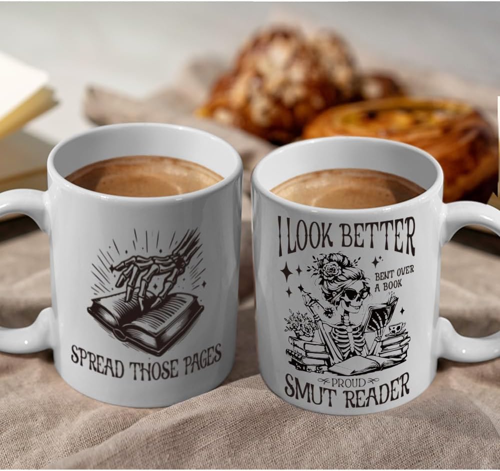 Spread Those Pages Funny Reading Mug Gifts for Reader, Book Lover, Smut Reader, Smutty Reading Gift for Bookworm, Librarian, Bookish, Funny Birthday, Gift for Book Lovers 11OZ