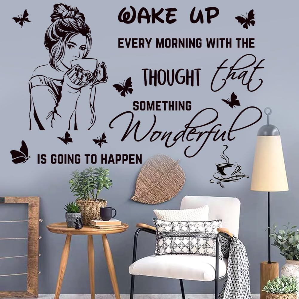 Inspirational Quotes Motivational Wall Stickers Letter Decals Vinyl Sayings Beauty Eye Stickers for Women Bedroom Girls Bathroom Beauty Salon Decoration
