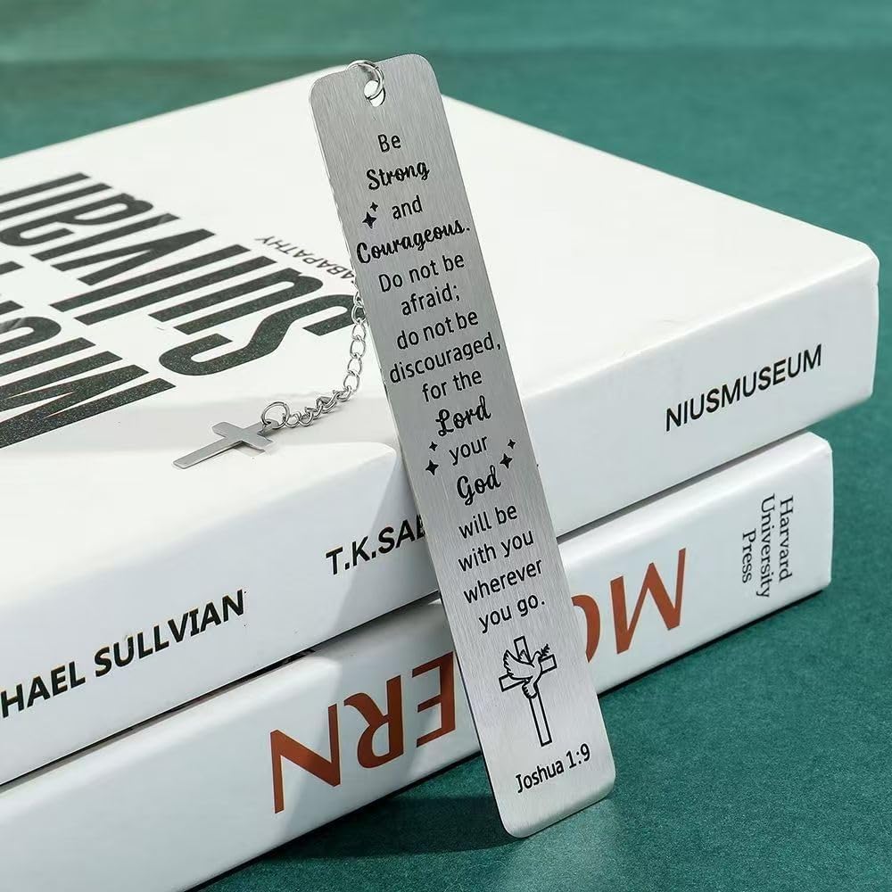 Bible Bookmark, Christian Religious Bookmarks for Book Lovers Women Men Adults Teen Girls Boys, Inspirational Gifts for Baptism First Communion Graduation Birthday Christmas Easter Readers Coworkers