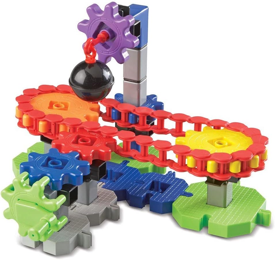 Learning Resources Gears! Gears! Gears! Machines in Motion - Toddler STEM, Building Toys for Kids, Hands-On Construction & Engineering Set, Critical Thinking, Fine Motor Skills