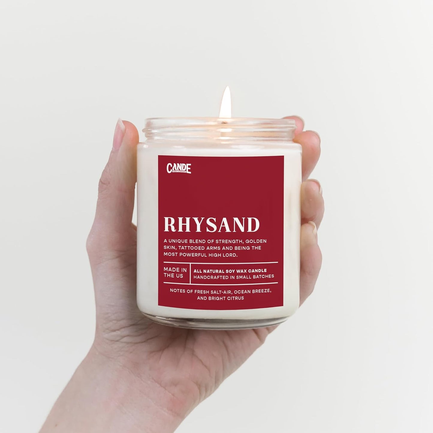 CE CRAFT Rhysand Scented Candle - Iced Vanilla Woods, 35+ Hour Burn Time, Book Inspired Gift, All-Natural Soy Wax, Housewarming, Modern