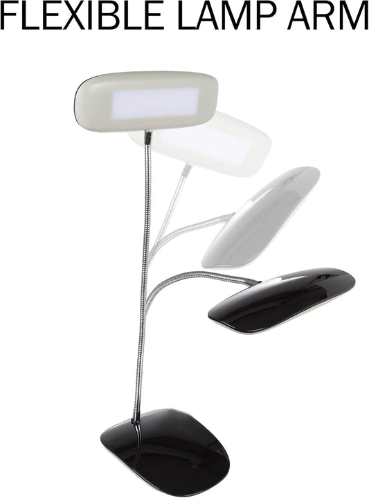 Lavish Home LED Desk Lamp – Contemporary Touch Activated Reading Lamp with Adjustable Gooseneck, 3 Brightness Levels, and USB Power Cord by Northwest (Black)