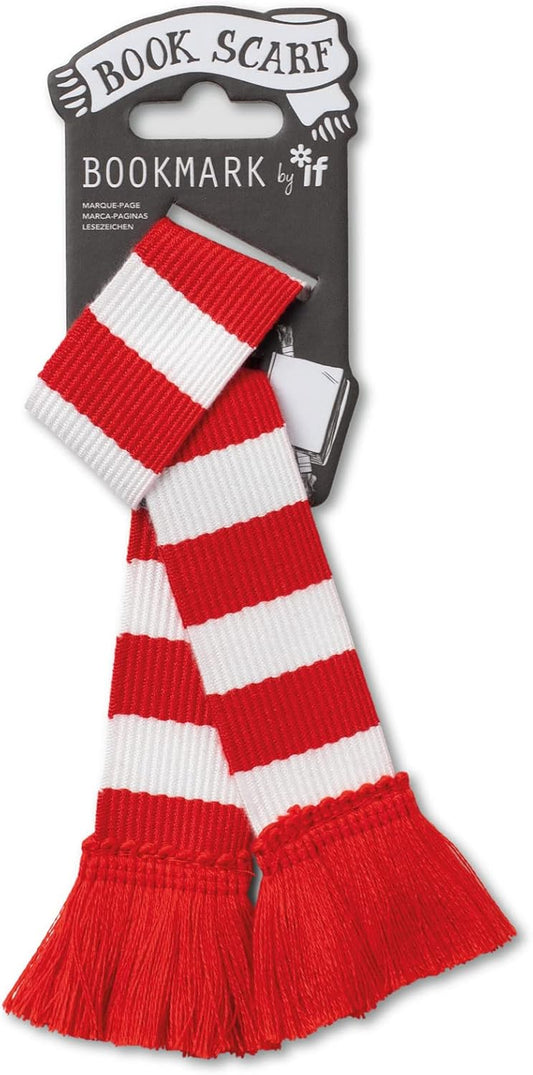 IF USA 32906 Book Scarf Bookmark - Red & White