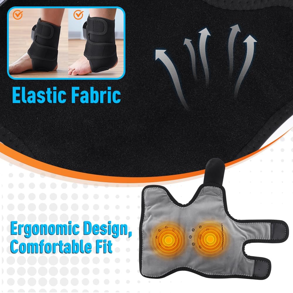 Foot Renew Ankle Massager for Neuropathy, Ankle Heating Pad with Massage Foot Heel Pain Relief, 6 Heat Levels & 3 Vibration Modes