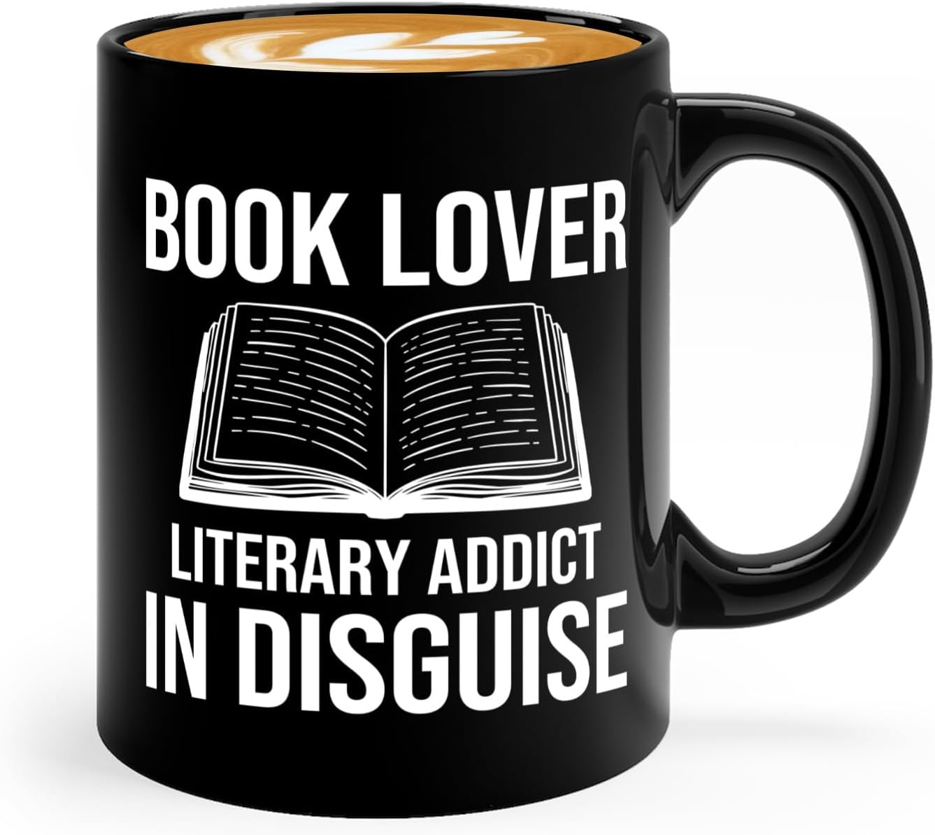 Book Lover Coffee Mug 11oz Black -Book Lover Literary - Bookworm Literature Library Book Lover Reader Booked Editor Intellectual Studious