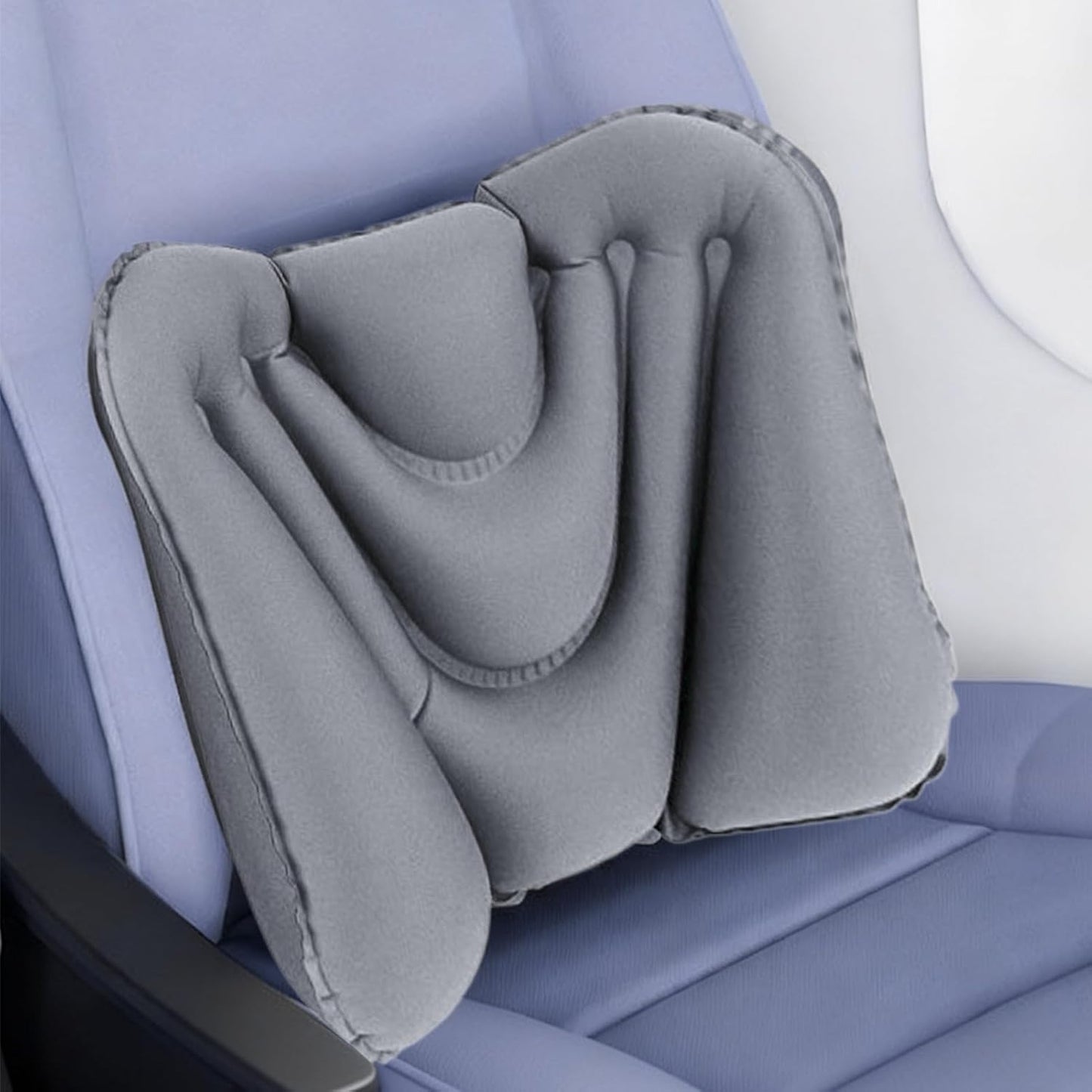 Lower Back Support Pillow,Foldable Inflatable Cushion,Back Cushion Car Lumbar Support - for Travel Airplane Outdoor Home Office Chair Seat Bed Car Driving Sitting Reading