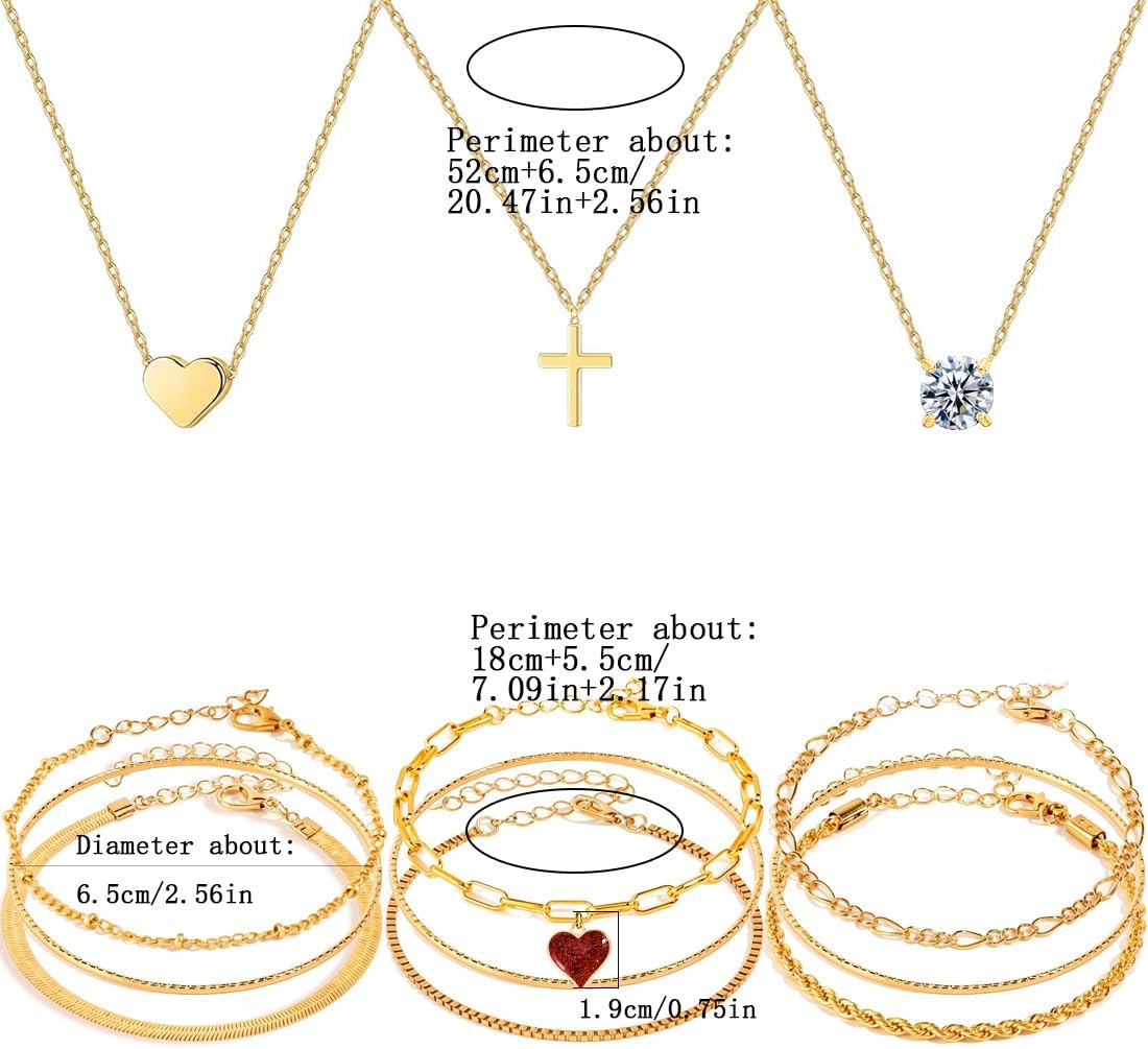 Golden Jewelry Sets for Women Fashion Costume Jewelry Includ Necklace Bracelet Rings Earrings Set
