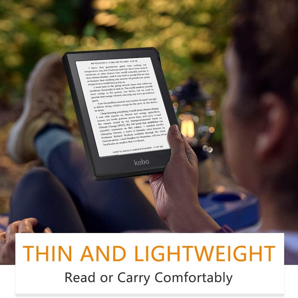 Case Compatible with Kobo Clara Colour/Clara BW(2024)/Clara 2E (2022)/Tolino Shine Color/Shine 5(2024)/Shine 4 (2022) 6" Slim Shell with Stand Function Auto Wake/Sleep Smart Cover,Black
