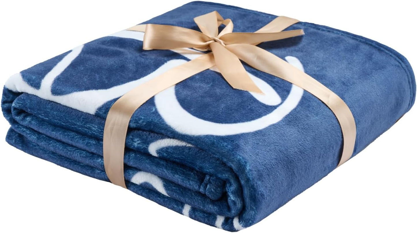 Thinking of You Gifts for Women Men – Get Well Blanket 50x60 Inch, Navy Flannel Comfort Hug Blanket, Sympathy Throw for After Surgery, Chemo, Illness, Recovery