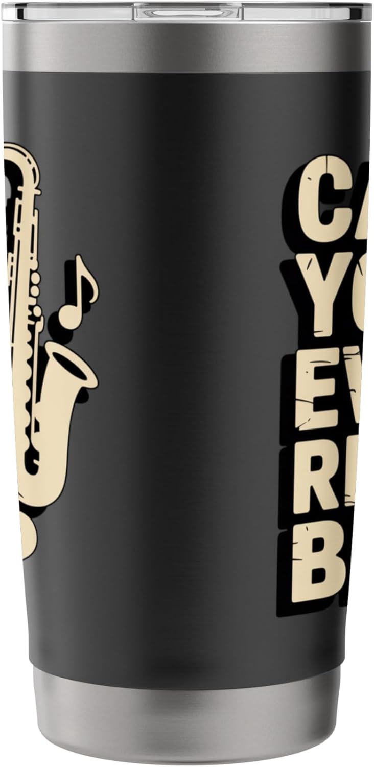 Can You Even Read Bro Saxophone Music Joke Stainless Steel Insulated Tumbler