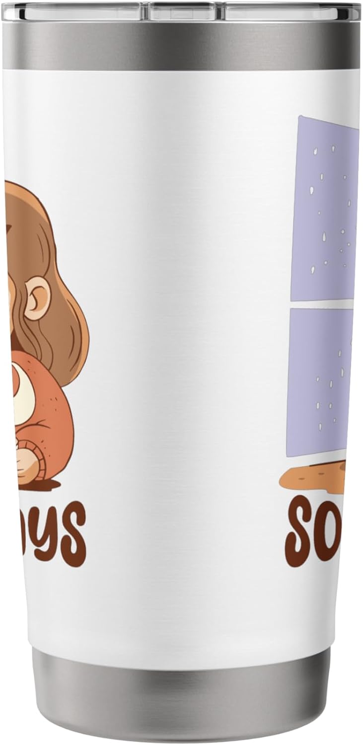 Soft Days Warm Sips Cozy Girl Rainy Hygge Vibe Winter Coffee Stainless Steel Insulated Tumbler