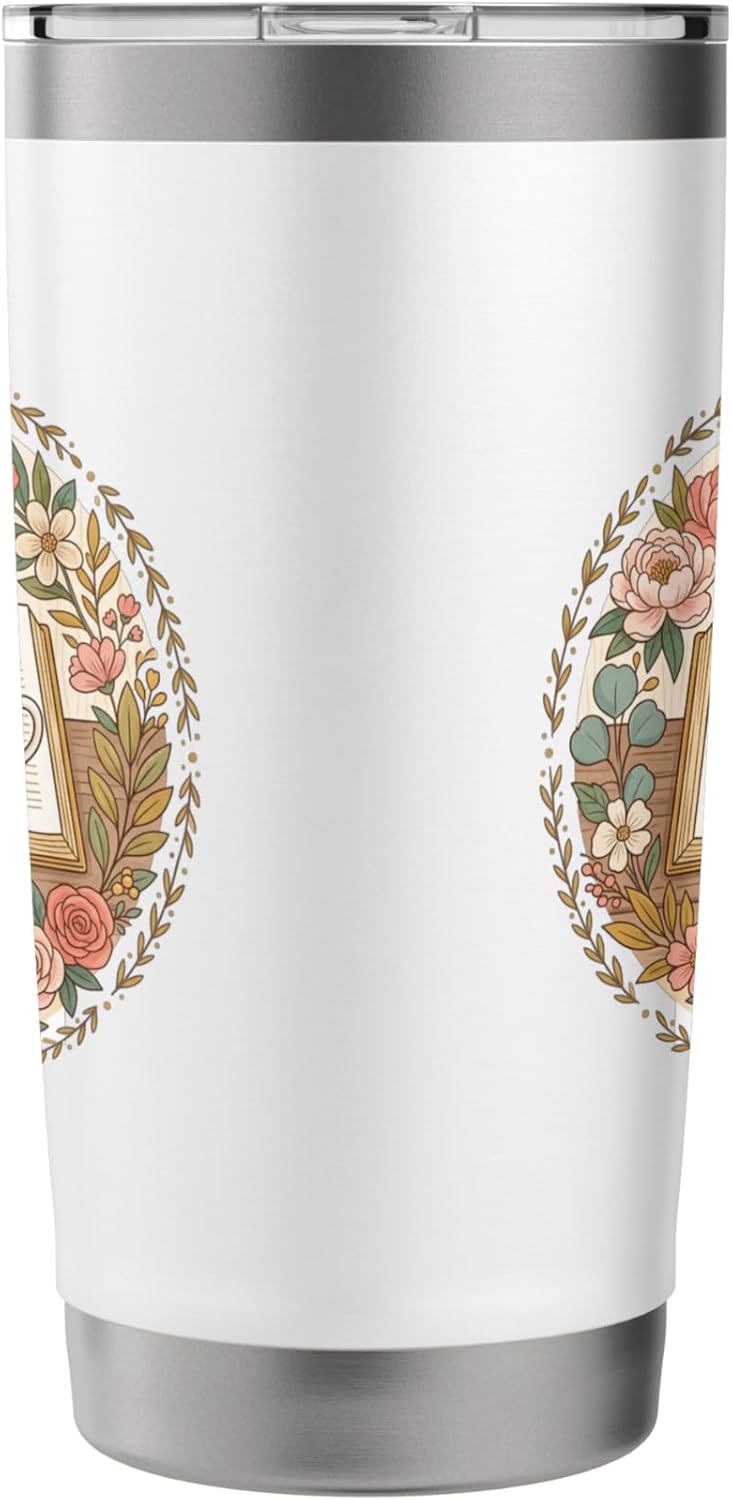 Cozy Reading Book Lover Aesthetic | Cute Bookworm Librarian Stainless Steel Insulated Tumbler