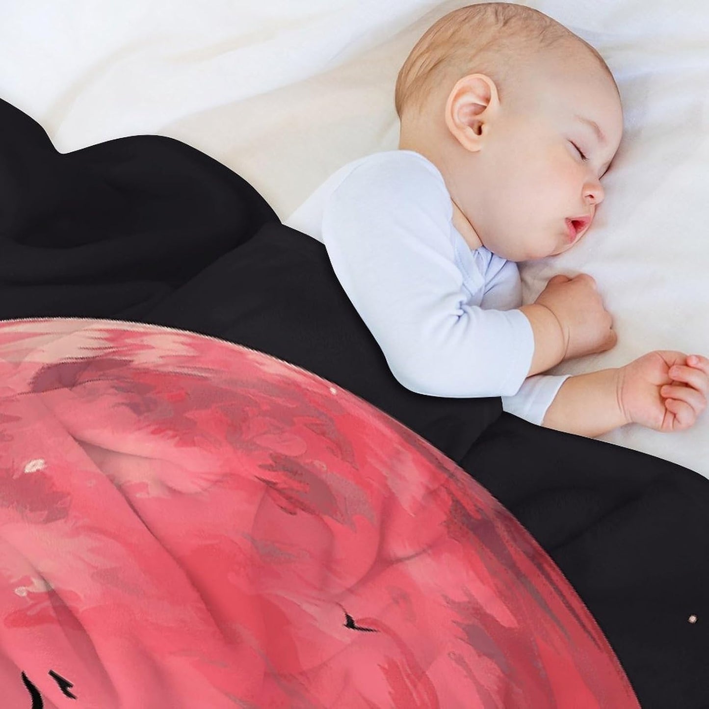 Pink Moon Elephant Throw Blanket for Couch Super Soft Warm Lightweight Throw Blankets Cozy Flannel Bed Blanket Cute Decorative Blankets for All Seasons Home Decor Gift 60"*80"（150 * 200cm）