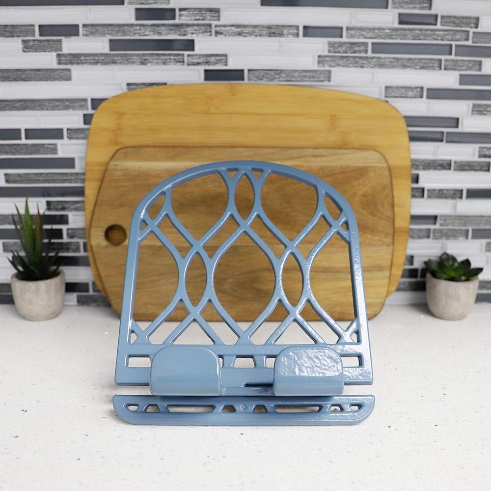 Home Basics Iris Cast Iron Tablet Cook Book Stand (1, Slate)