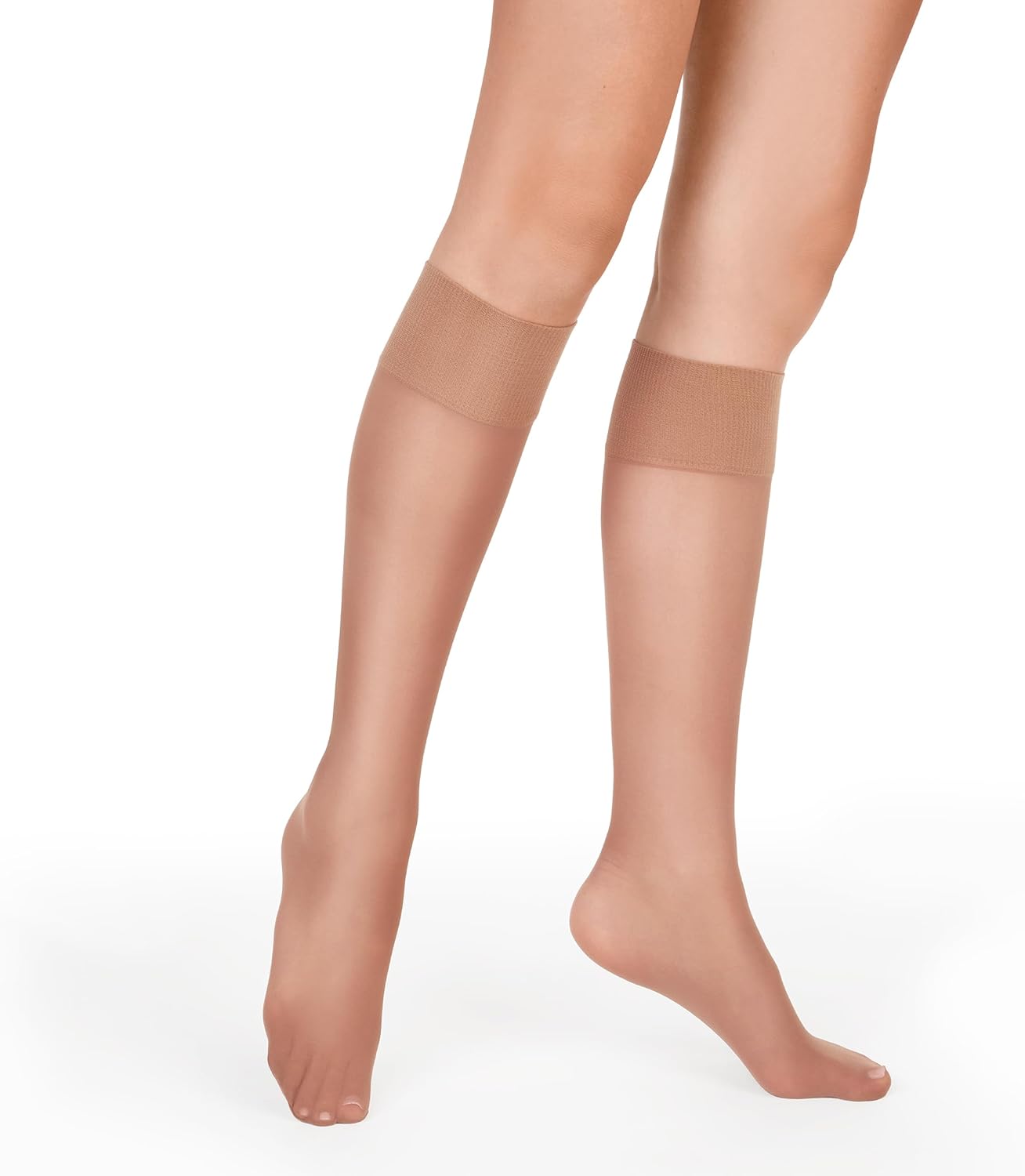 Hanes Alive Women's Full Support Sheer Toe Knee High Stockings