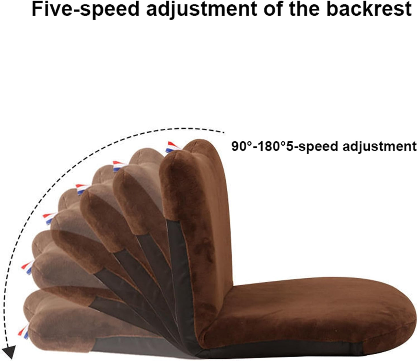 Floor Chair with Back Support Meditation Floor Seating Lazy Sofa Chair Portable Floor Chair Ergonomic Lounger Sofa for Balcony Reading Bedroom Study Room,Coffee