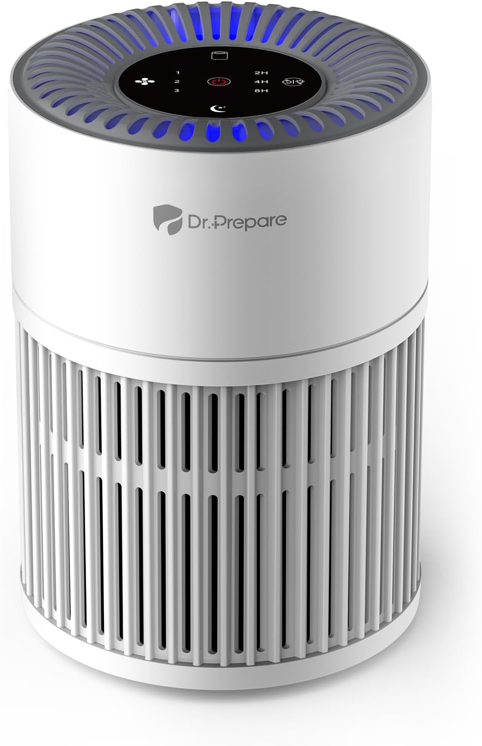Dr.Prepare Air Purifiers for Bedroom,Quiet Air Purifier with 15 dB Sleep Mode & Night Light,H13 HEPA Washable Filter, 360°Air Inlet, 3 Timer 12W Design, Air Cleaner for Pet Dander,smoke