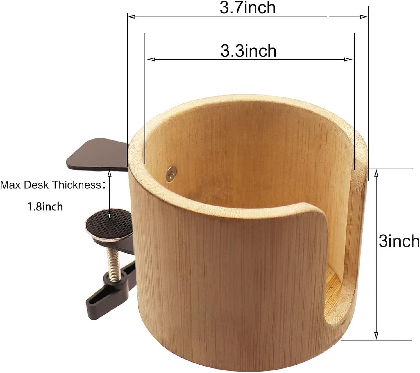 Desk Cup Holder Clamp, Anti-Spill Table Edge Cup Holder Clip for Office Home & PC Gaming Desk Accessories(1 Pack)