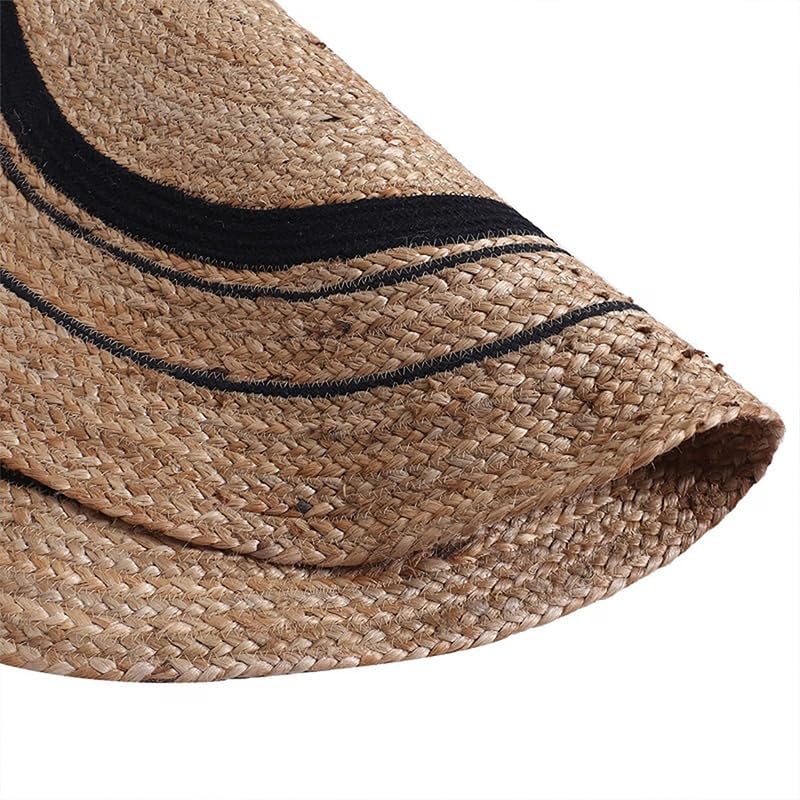 Hand Braided Jute Rug Area Mat Runner Indian Carpet for Living Room, On Table Rug, Hallway Carpet, Handmade Asthetic Home Decor Round (5X5 ft)