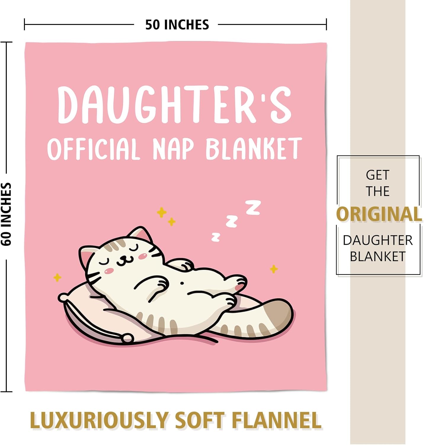 SteadStyle Daughter Gifts from Mom Dad, Gifts for Daughter Blanket, Idea Daughters Birthday Gift, Present Ideas for Graduation, Wedding, Mothers Day, 80"X 60"