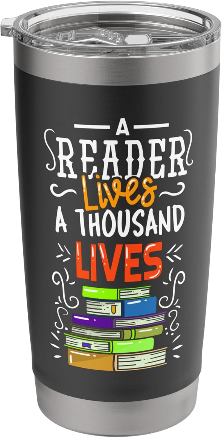 Reading Book Reader Gift Student Teacher Stainless Steel Insulated Tumbler