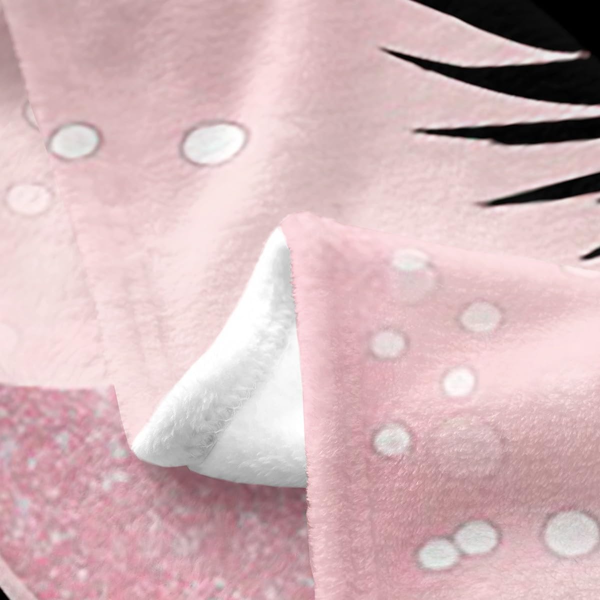 Eyelash Throw Blanket for Kids Adult,Gradient Pink Fluid Ink Fleece Blanket Sofa Bed Decor,Gift for Girls,Girly Bling Bling Starry Sky Flannel Blanket Soft,Butterfly Lash Sherpa Blanket Warm,Throw