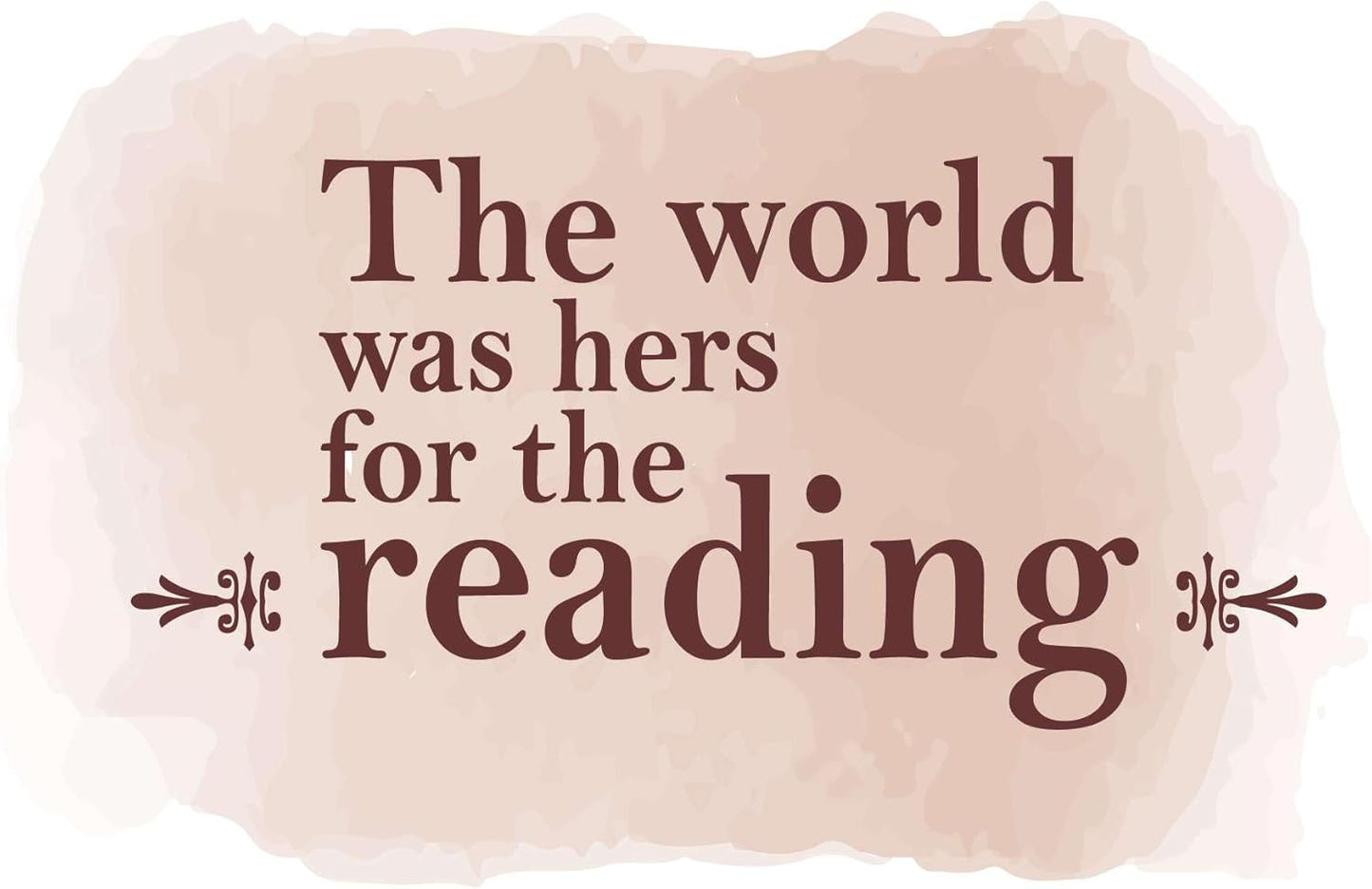 Children World was Hers for The Reading Adorable Quote Wall Decal Decoration Books Quote Book Lovers Bookish Quotes Readers Lasts Years and Easily Removable - Size: 30 in(W) x 18 in(H)