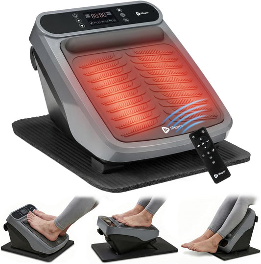 LifePro VibraFlow Foot Massager for Neuropathy - Relaxing Calf and Foot Therapy with Heat Option for Maximum Soothing Relief - Massager for Blood Circulation and Revitalization