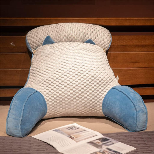 Ice Silk Lumbar Pillow Office Seat Cushion Bed Back(E,70 * 50cm)