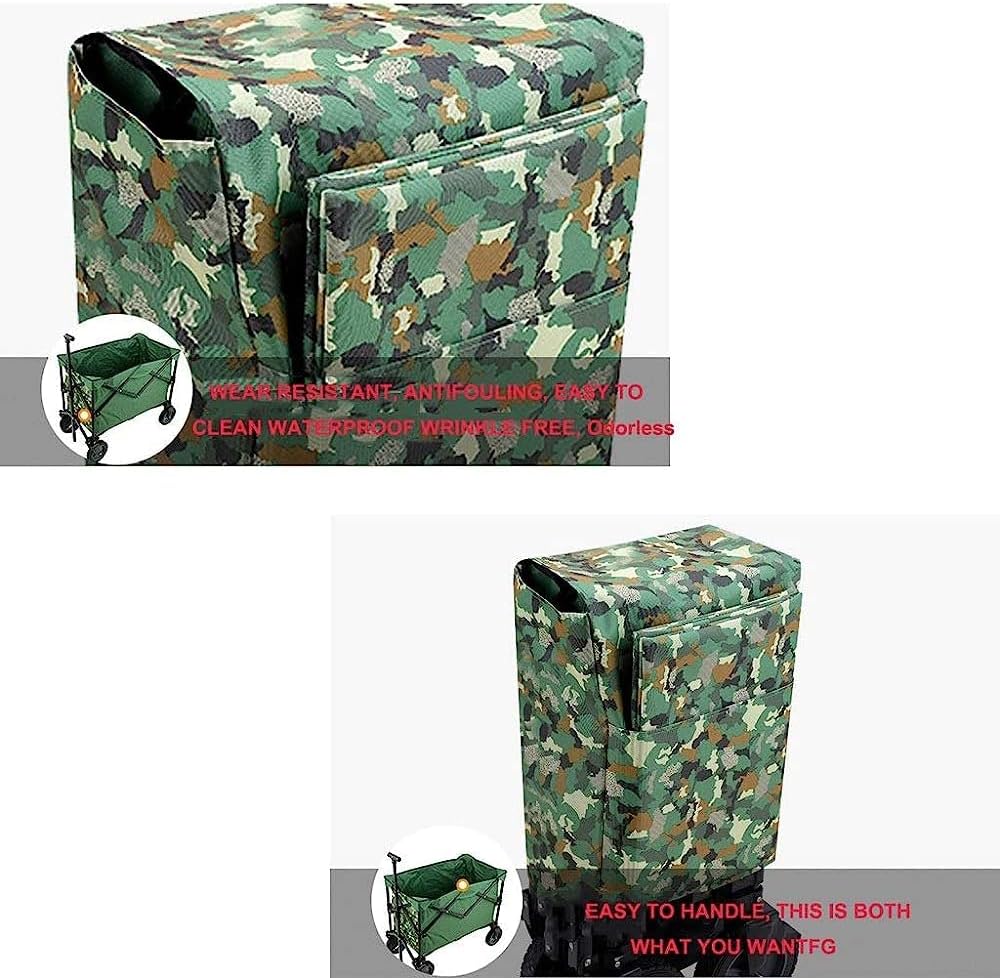 Handcart, Folding Portable Trolley Cart, Shopping Cart Heavy Duty Wagon, Cargo Carry Trolley with 4 Wheel for Outdoor/Camping/Fishing/Mall