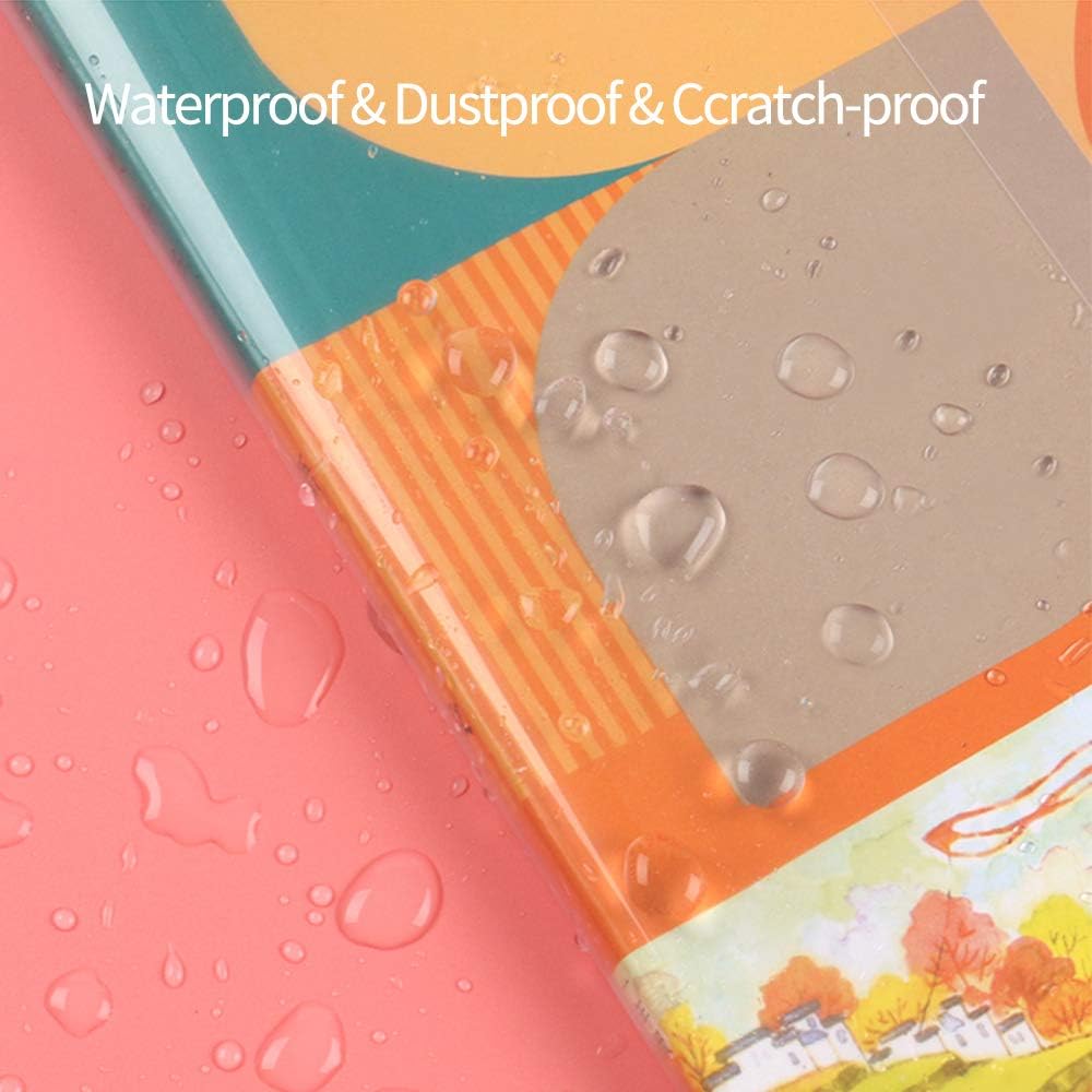 Book Covers, 10 Pieces Transparent Waterproof Plastic Book Sleeve Notebook Protector Book Cover for Books 21x30cm