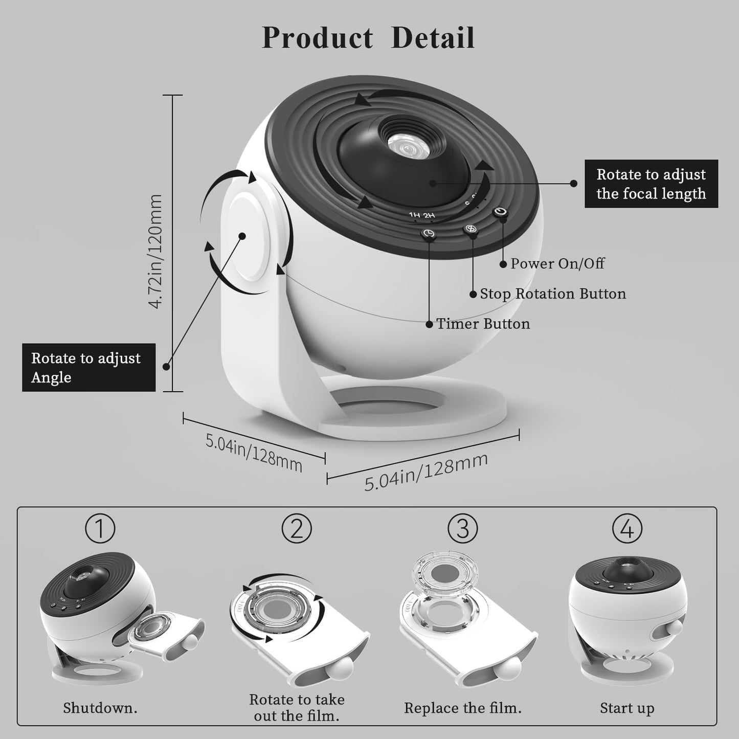 Galaxy Projector for Bedroom, Upgraded HD Star Projector Lens, 13 in 1 Planetarium Star Projector with Solar System & Constellation - 360° Rotating with Timer, Adjustable Knob, Kids Adults Room Decor