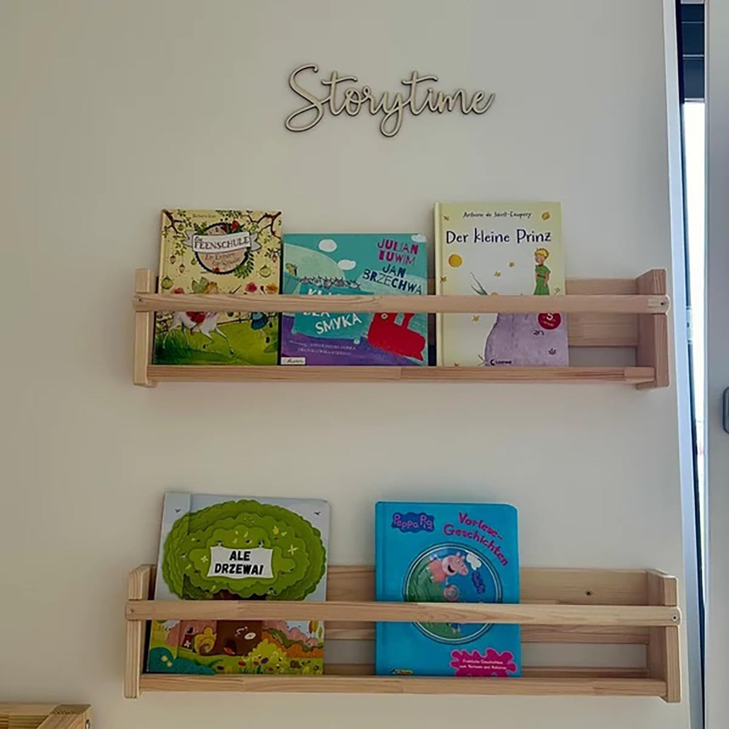 Storytime Sign,Wooden Reading Corner Sign,Nursery Decor for Children's Bedroom - Gift for Baby - Home Decor