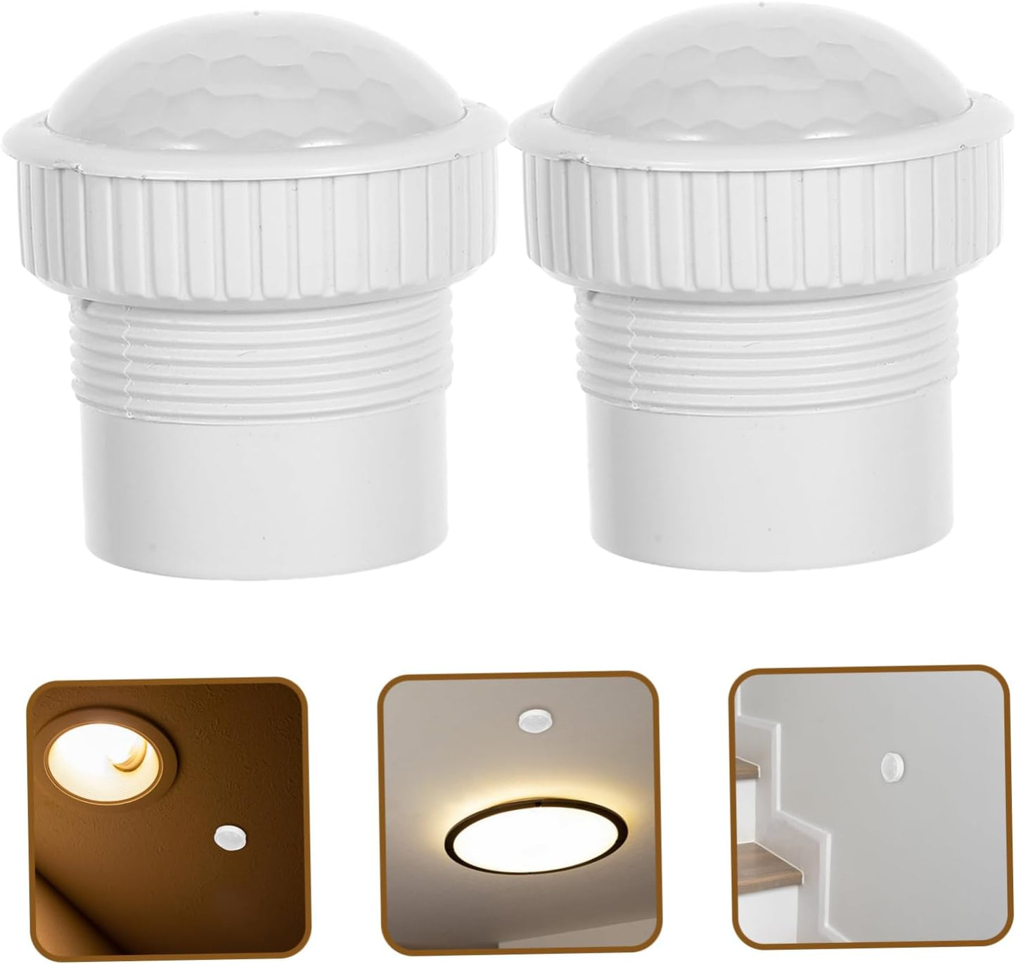 PRETYZOOM 2Pcs Motion Light Shade Installation Auto Light Switch for Home Security High Transparency Design for Outdoor and Indoor Use for Lighting