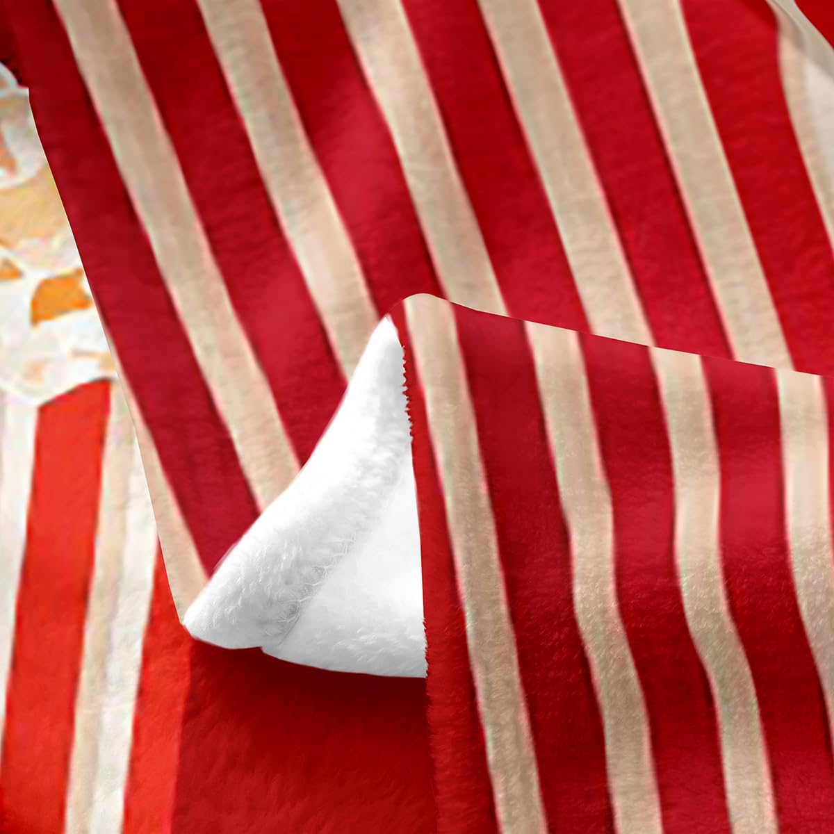 Popcorn Packs Blanket Throw 50x60 Inch Red Yellow Throw Blanket Food Festival Movie Cinema Fleece Blanket for Women Girls Film Theater Comedy Luxury Soft Bedroom Decor Flannel Blanket