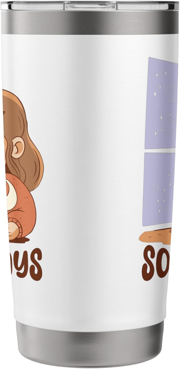 Soft Days Warm Sips Cozy Girl Rainy Hygge Vibe Winter Coffee Stainless Steel Insulated Tumbler