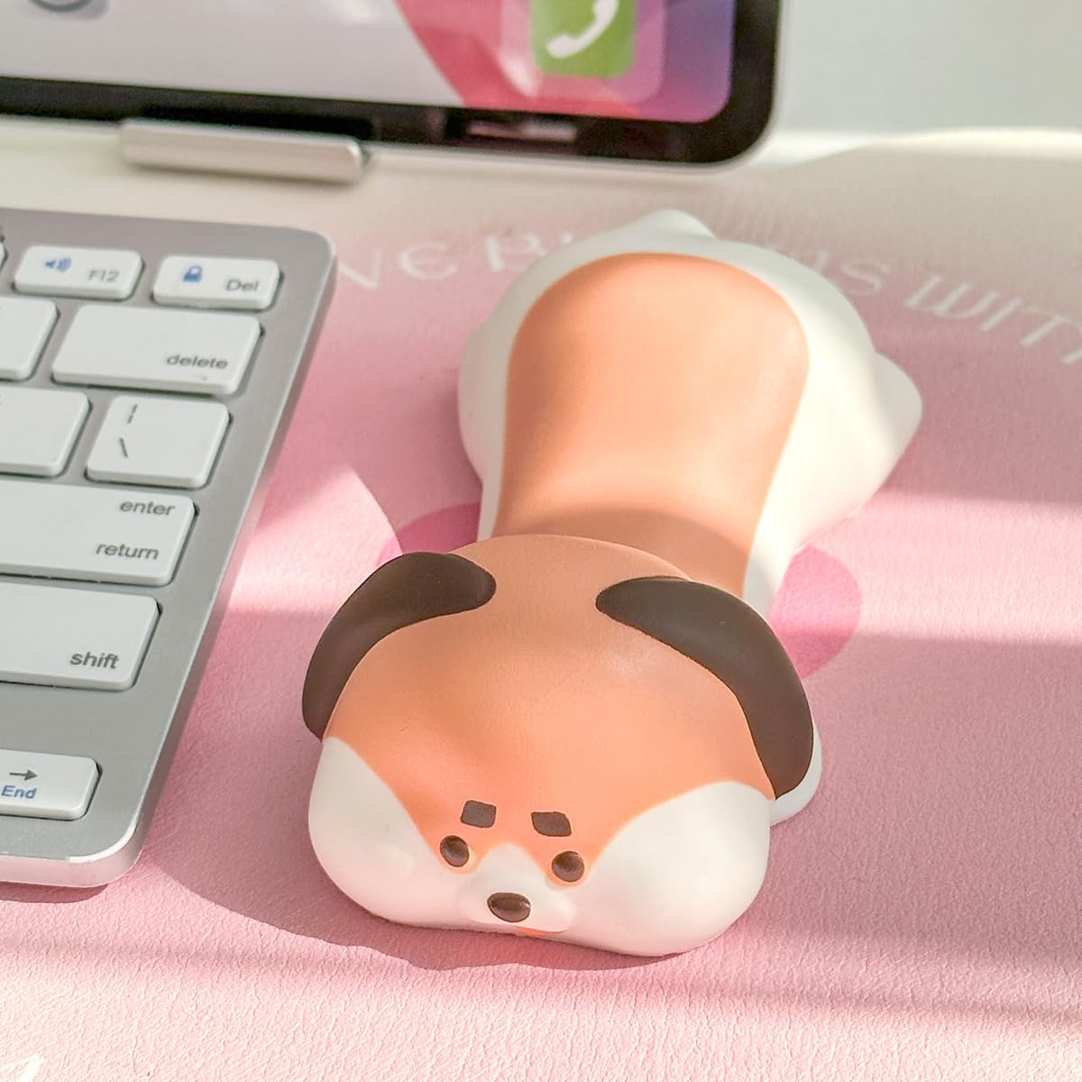 Upgrade Ergonomic Memory Foam Wrist Rest Support for Mouse Computer Arm Rest for Desk Cute Animals Wrist Pad Office Supplies Slow Rising PU Wrist Pad (Dog)