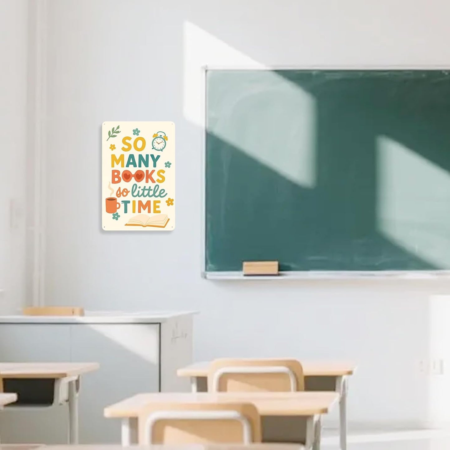 Reading Posters Back To School Decorations School Library Deocr Wall Signs Inspirational Classroom Decorations 8×12 Inches Tin Sign